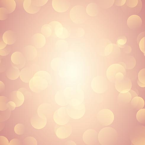 Rose gold bokeh lights background  vector