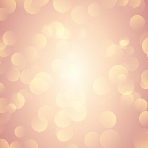 Bokeh de oro rosa luces de fondo vector