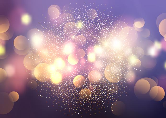 Bokeh lights and glitter background  vector