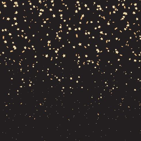 Fondo de confeti estrella de oro vector