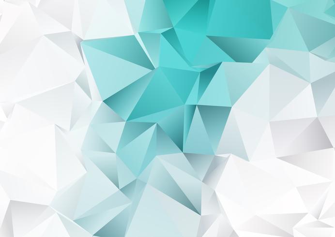 Low poly design with teal and silver colours  vector