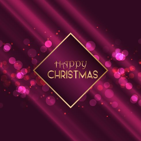 Christmas background with bokeh lights design vector