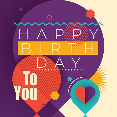 Birthday card vector