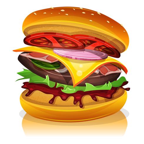 Big Bacon Burger vector