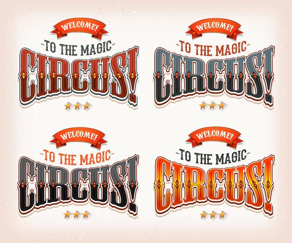 Banners de circo retro vector