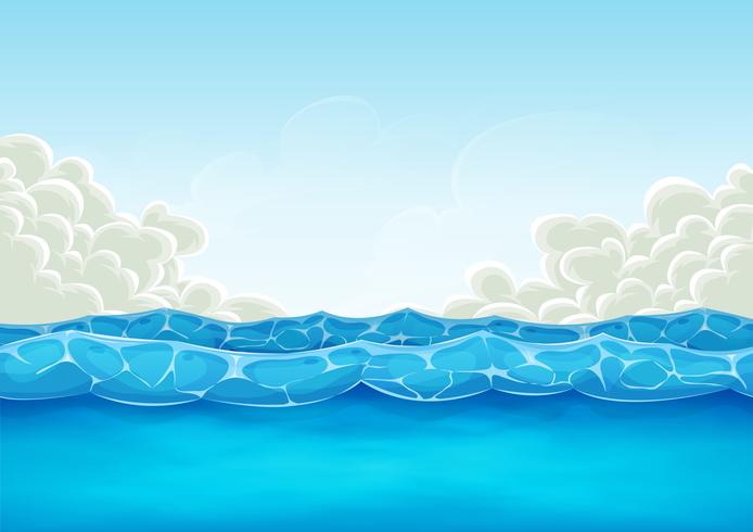 Summer Ocean Background For Ui Game vector