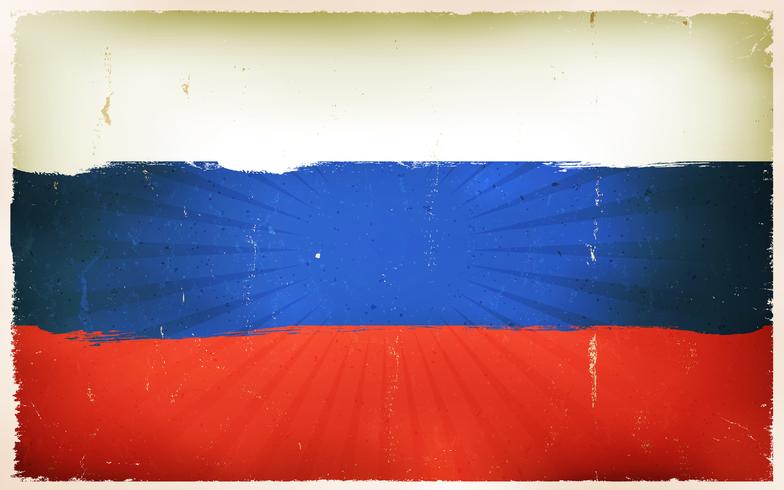 Vintage Russian Flag Poster Background vector