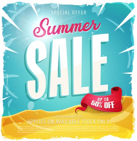 Summer Sale Template Banner vector