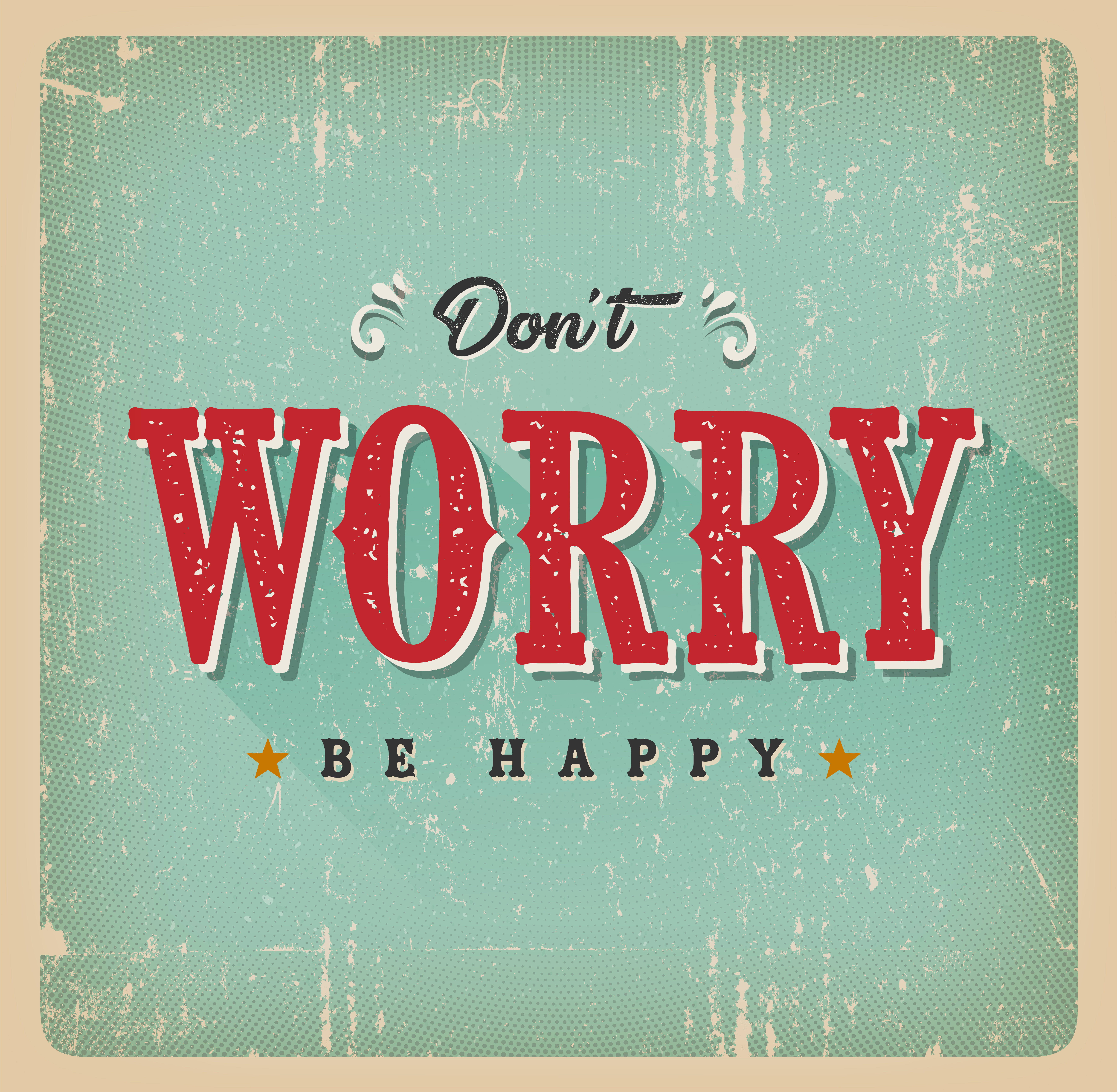 Don T Worry Be Happy Po Polsku Don't Worry Be Happy Card 267853 Vector Art at Vecteezy
