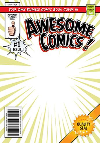 Comic Book Cover Template vector