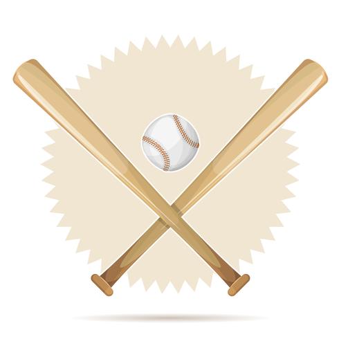 Baseball Retro Banner With Bats And Ball vector