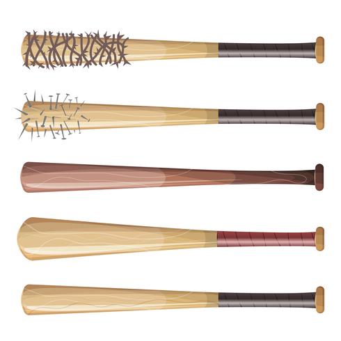 Baseball Bats Set vector