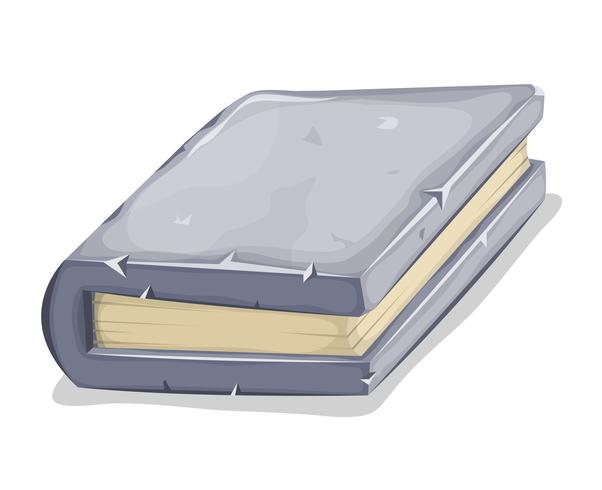 Cartoon Stone Book vector