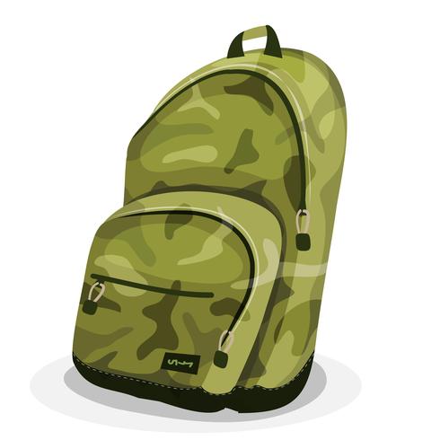 Schoolbag With Camouflage Patterns vector