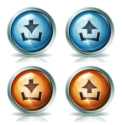 Download And Upload Web Icons vector