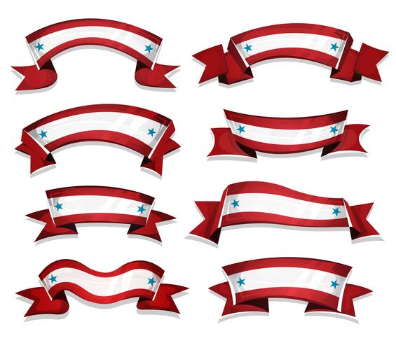 Funny American Banners Set vector