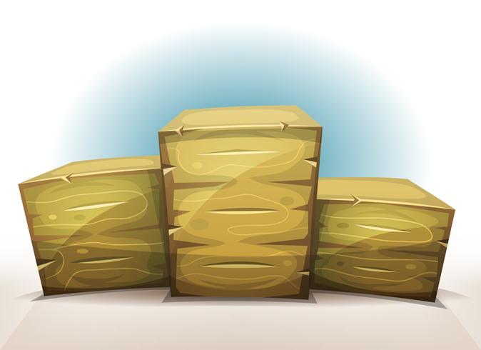 Winners Podium With Wood Boxes vector