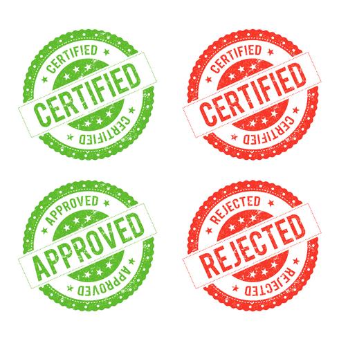 Seal Certificate vector