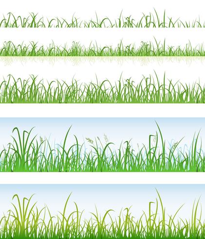 Seamless Green Grass Layers vector