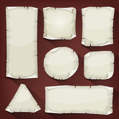 Old Torn Paper Set vector