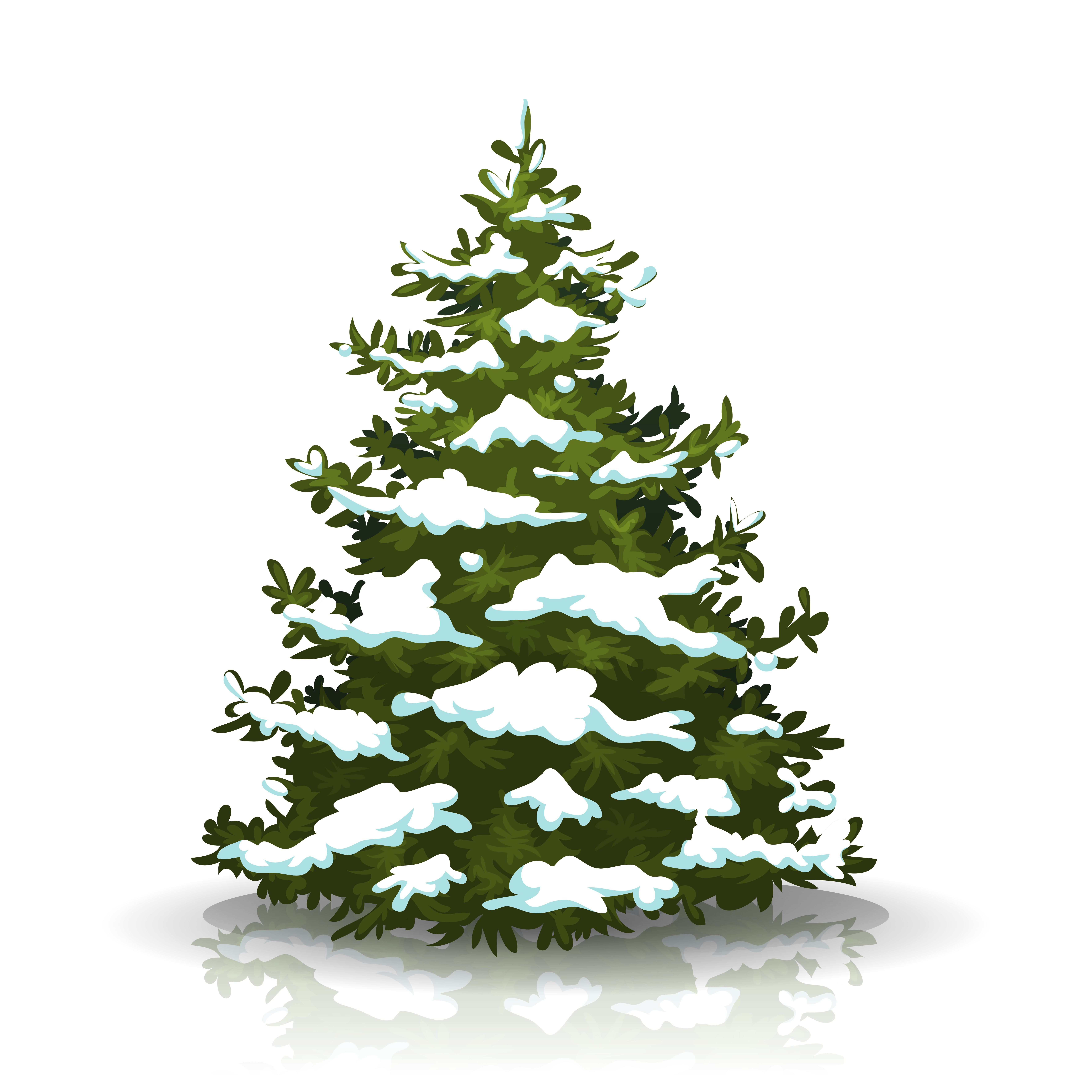 Christmas Pine Tree With Snow - Download Free Vectors ...
