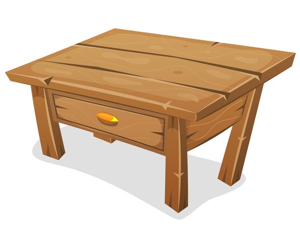 Wood Little Table vector