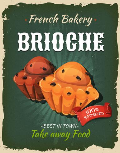 Retro Brioche Poster vector