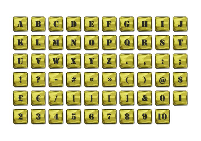 ABC Font Set On Camo Military Signs vector