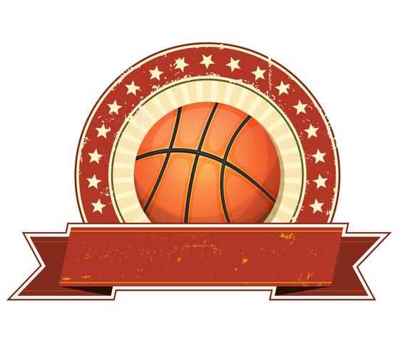 Baloncesto Grunge Y Banner Vintage vector