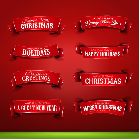 Collection of Christmas And New Year Banners vector