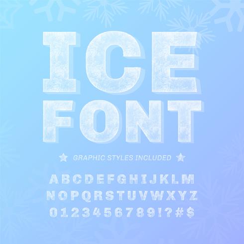 Icy Alphabet Vector Set