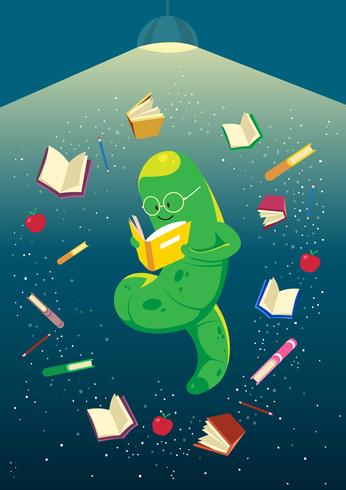 Bookworm World vector