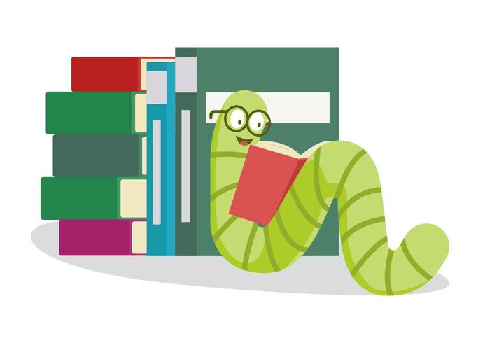 Bookworm Vector Illustration