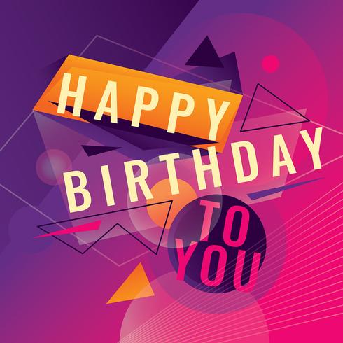 Birthday card vector