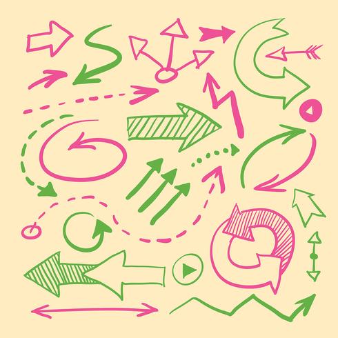 Arrows set vector