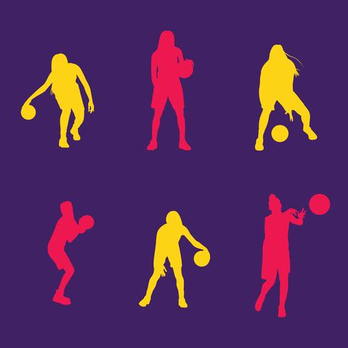 Jugador de baloncesto femenino Vector Pack