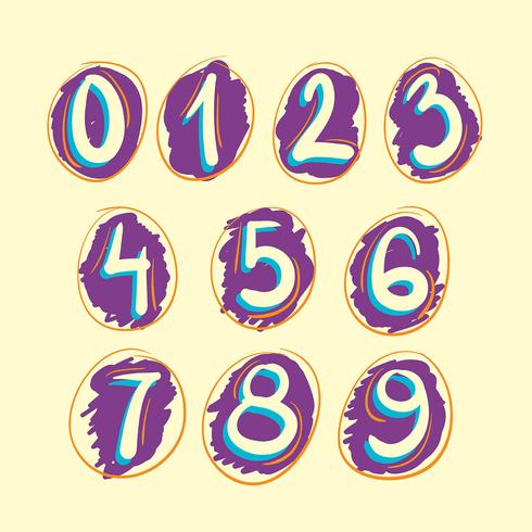 Numerals set vector