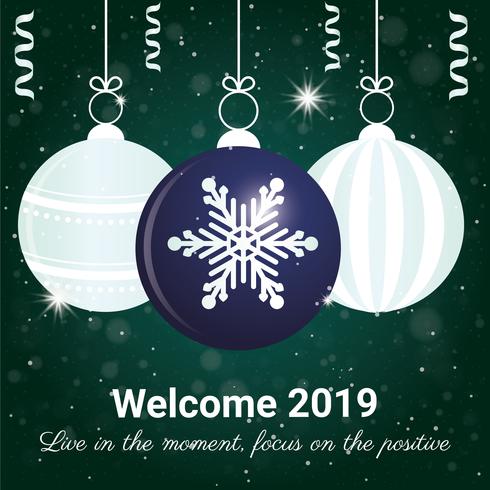 Vector New Year Greeting Card Design