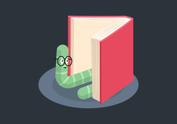 Ilustración de Vector de Bookworm