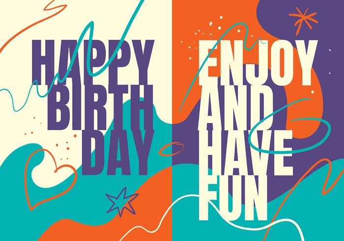 Birthday card 268302 Vector Art at Vecteezy