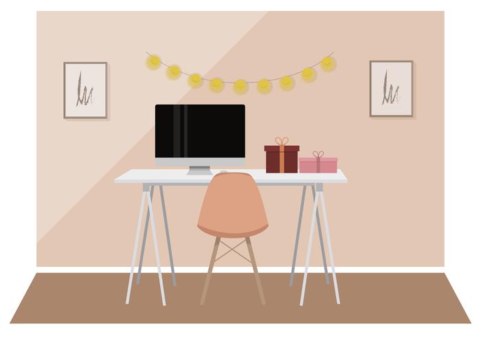 Vector Designer's Desktop Illustration