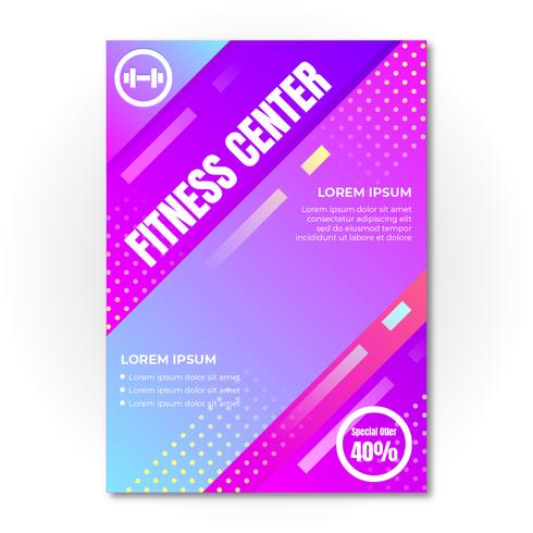 Fitness Center Flyer Template vector