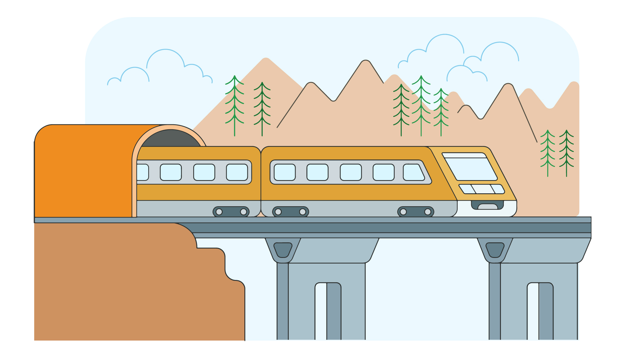 Train Tunnel Free Vector Art (3120 Free Downloads)