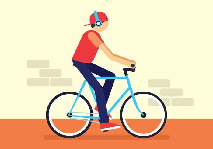 Ilustración vectorial de bicicleta vector