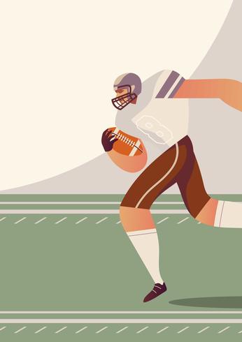 Football Player Running vector