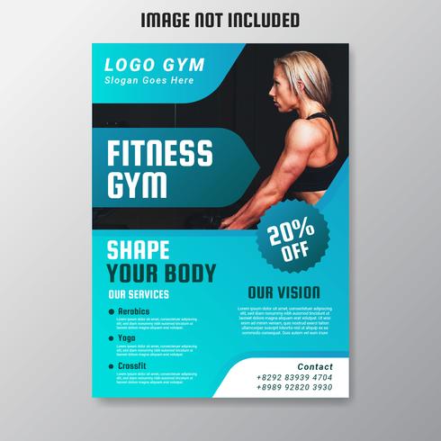 Gimnasio y Fitness Flyer Vector