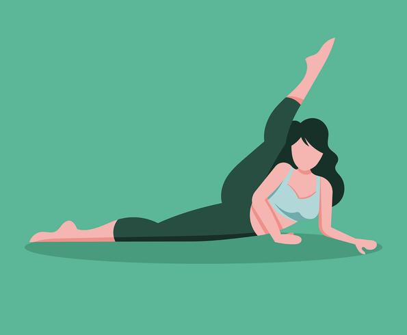 Ilustración de clase de yoga vector