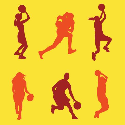 Jugador de baloncesto femenino Vector Pack