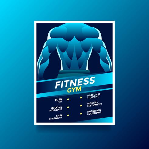 Fitness Gym Salud Estilo de vida Flyer vector