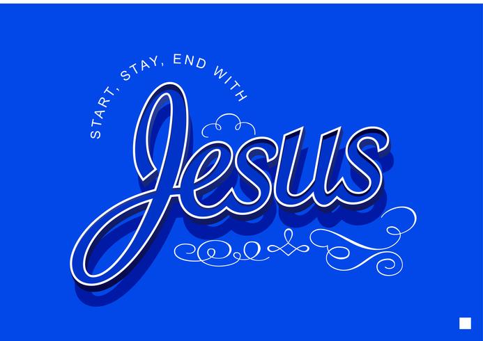 jesus lettering 6 vector